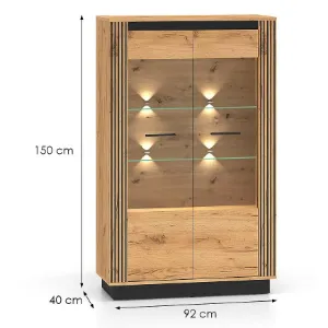 Obrazek Witryna Urso 05 dąb craft złoty/czarny