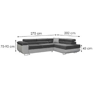 Obrazek Narożnik z funkcją spania Lido Neve 83 + 97 prawy