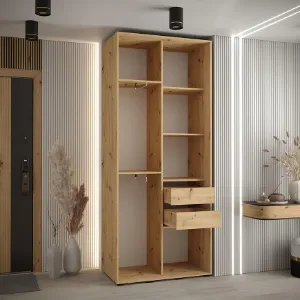 Obrazek Szafa 45 Canaris 1 110 biały/czarny/silver