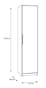 Obrazek Szafa jednodrzwiowa Kadi 2 CDXS81 dąb artisan