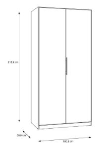 Obrazek Szafa dwudrzwiowa Kadi 2 CDXS82 dąb artisan