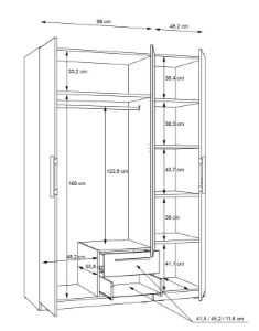 Obrazek Szafa trzydrzwiowa Kadi 2 CDXS83S dąb artisan