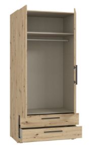 Obrazek Szafa dwudrzwiowa z szufladami Kadi 2 CDXS87 dąb artisan