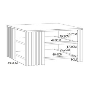 Obrazek Stolik Fitto dąb artisan/biały
