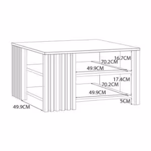 Obrazek Stolik Fitto dąb artisan/czarny