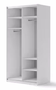 Obrazek Szafa przesuwna Maxi MX-01 z lustrem 120 cm biały