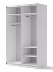 Obrazek Szafa przesuwna Maxi MX-02 z lustrem 150 cm biały