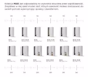 Obrazek Szafa przesuwna Maxi MX-02 z lustrem 150 cm biały