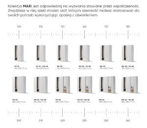 Obrazek Szafa przesuwna Maxi MX-05 z lustrem 220 cm biały