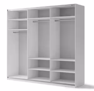 Obrazek Szafa przesuwna Maxi MX-06 z lustrem 250 cm biały