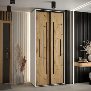 Obrazek Szafa 45 Canaris 12 120 biały/artisan/czarny