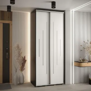 Obrazek Szafa 45 Canaris 12 120 czarny/biały/silver