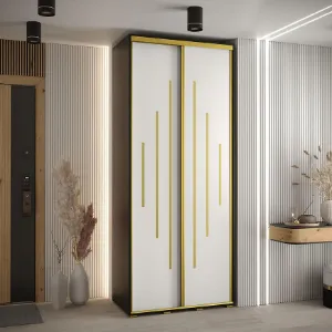 Obrazek Szafa 45 Canaris 12 120 czarny/biały/gold