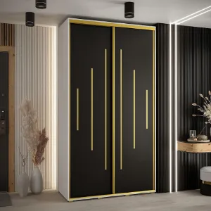 Obrazek Szafa 45 Canaris 12 130 biały/czarny/gold