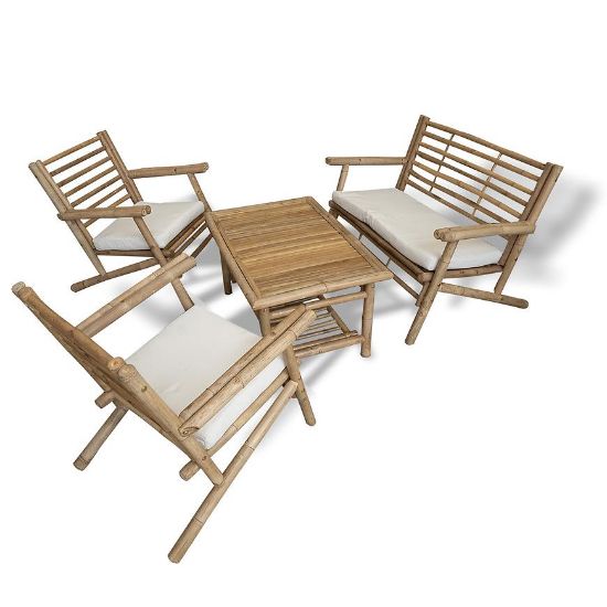 Obrazek Komplet mebli bambusowych 1+2+1