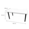 Obrazek Biurko Gamingowe Low Białe 160x80x3.6 Model 0