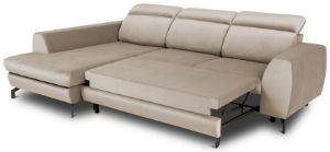 Obrazek Narożnik z funkcją spania Tybet beżowy prawostronny