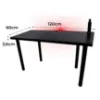 Obrazek Biurko Gamingowe Low Czarne 120x60x3.6 Model 3