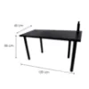 Obrazek Biurko Gamingowe Low Czarne 120x60x3.6 Model 3
