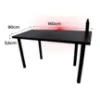 Obrazek Biurko Gamingowe Low Czarne 160x80x3.6 Model 3