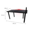Obrazek Biurko Gamingowe Low Czarne 160x80x3.6 Model 3