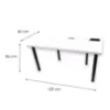 Obrazek Biurko Gamingowe Top Białe 120x60x3.6 Model 3