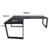 Obrazek Biurko Gamingowe Narożne Loft Top Czarne 180x120x2.8 Model 0