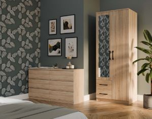 Obrazek Szafa Graviola 80 z lustrem sonoma