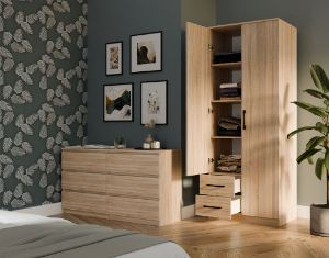 Obrazek Szafa Graviola 80 z lustrem sonoma