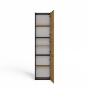 Obrazek Szafka łazienkowa Wera 3D antracyt/dąb artisan