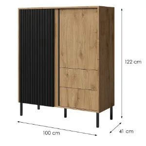 Obrazek Komoda Mia 1 Dąb Odwieczny/Czarny