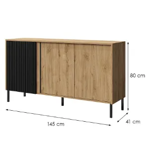 Obrazek Komoda Mia 2 Dąb Odwieczny/Czarny