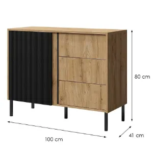 Obrazek Komoda Mia 5 Dąb Odwieczny/Czarny