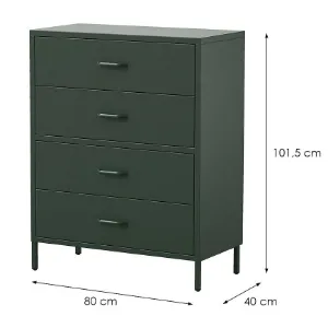 Obrazek Komoda Metalowa Carla Modern Bottle Green