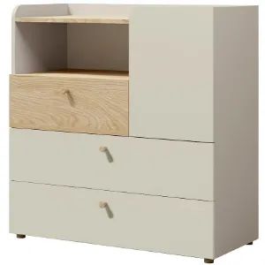 Obrazek Komoda Yuki 10 Szary Beż/Dąb Olejowany