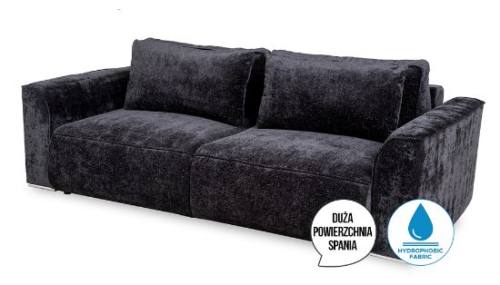 Obrazek Sofa rozkładana Mars Lux czarny