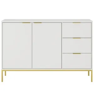 Obrazek Komoda Austin Biały/Złoty