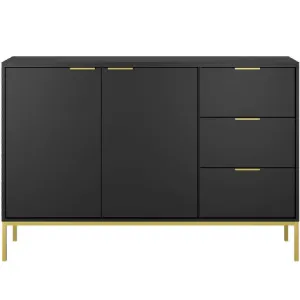 Obrazek Komoda Austin Czarny/Złoty