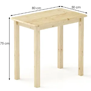 Obrazek Stół Sosna ST104-80x75x50 surowy