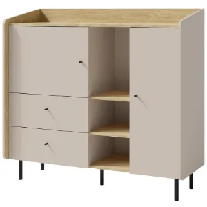 Obrazek Komoda Alessio AE8 2S2D Beż/Dąb