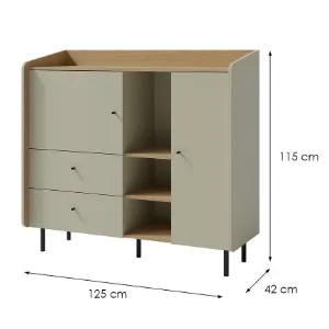Obrazek Komoda Alessio AE8 2S2D Eukaliptus/Dąb Baltic