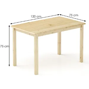 Obrazek Stół Sosna ST104-120x75x75 surowy