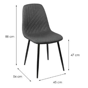 Obrazek Krzesło Eva ciemny szary