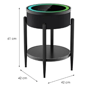 Obrazek Stolik z Głośnikiem Boni czarny