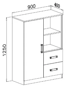 Obrazek Komoda NR-6 Trafiko 90 różowy
