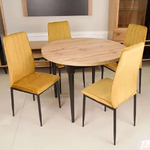 Obrazek Stół Odys ST-35 100x100+35 wotan/czarny