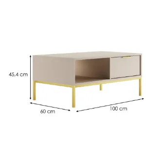 Obrazek Stolik 100 Austin Kaszmir/Złoty