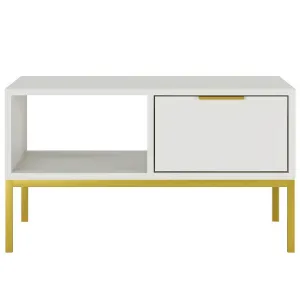 Obrazek Stolik 80 Austin Biały/Złoty