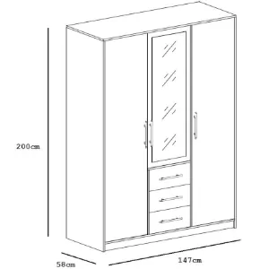 Obrazek Szafa Bali D3 biały