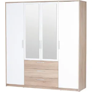 Obrazek Szafa 4D3S Milo 02 Dąb Sonoma 3d/Biały